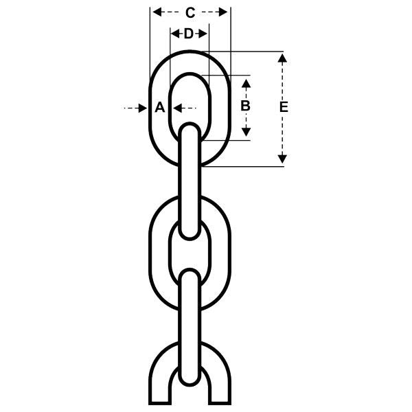 Ankerkette Typ Titan G43 Stahl feuerverzinkt DIN 766
