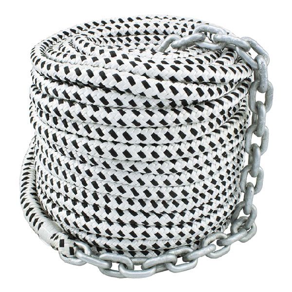 Ankerleine D=12mm L=50m mit 4,5m Kettenvorläufer