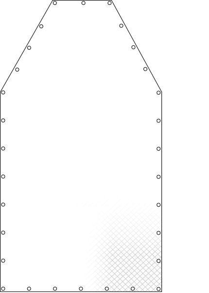 Proflex transparente Abdeckplane vorgeformt 240g/m2