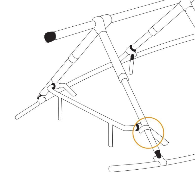 NOA Verbindungsbeschlag 10304Winterlagerplanen Gestell mit Bugkorb/Heckkorb