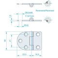 Scharnier rostfrei 40x30mm