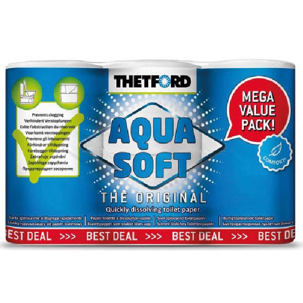 Aqua Soft Toilettenpapier 6 Rollen