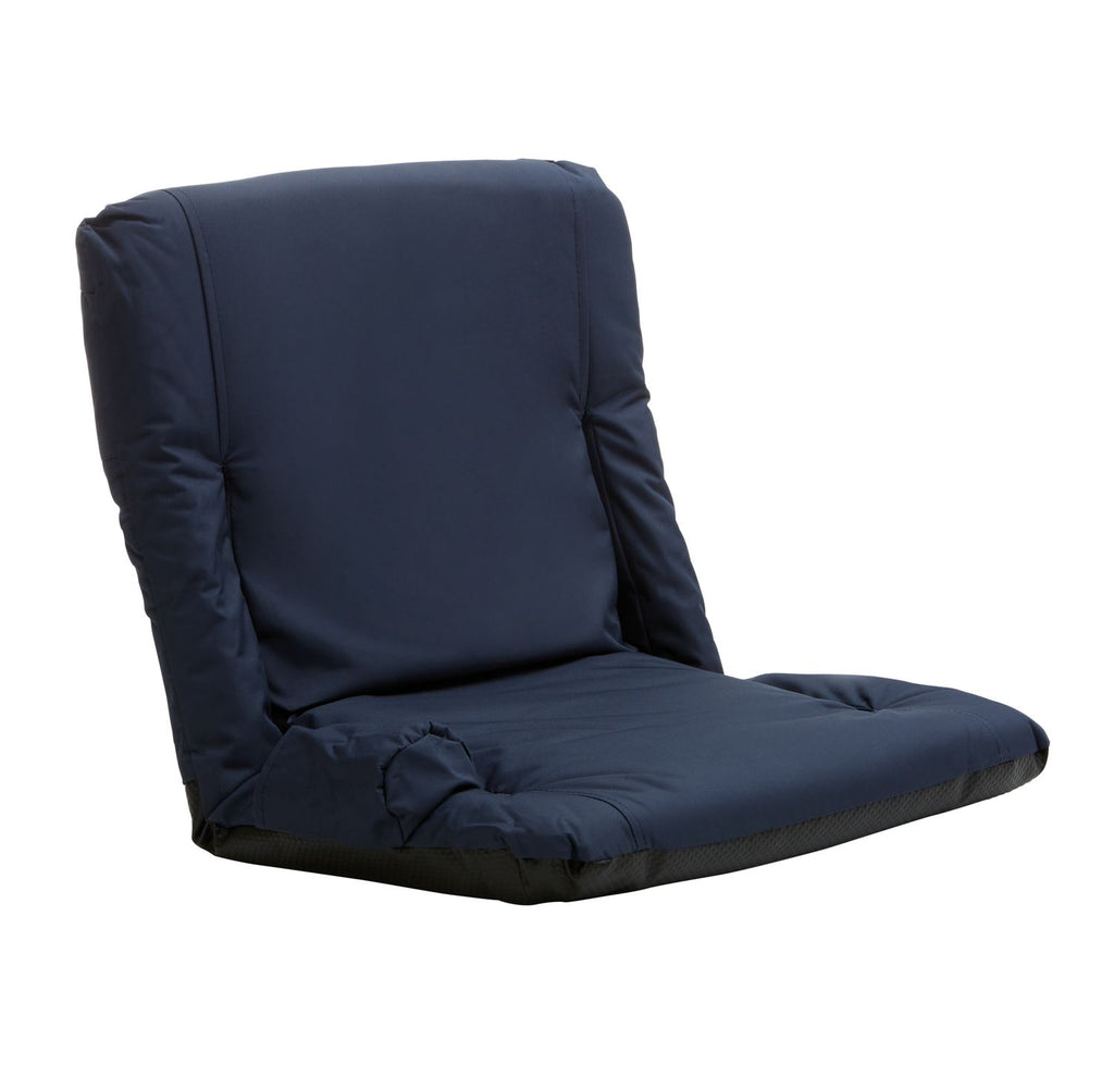 1852 Komfort-Sitzkissen mit Armlehnen Rückenlehne 6-fach verstellbar B=52cm L=82cm D=7cm blau