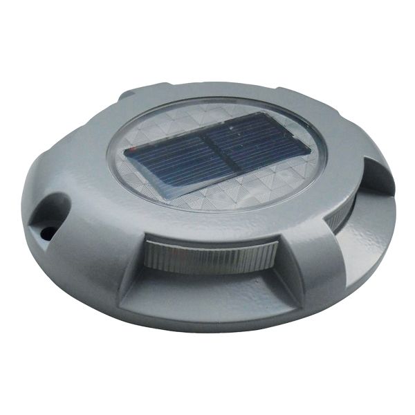 Dock Edge LED Stegbeleuchtung mit Solarpaneel weiss, H=2cm D=12,7cm