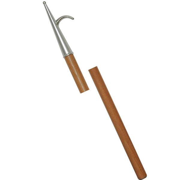 Bootshaken lackiertes Holz mit Spitze aus rostfreiem Stahl L=200cm