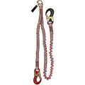 erreti Lifeleine elastisch B=25mm L=2m + 1m mit zwei Aluminium und einem rostfreiem Stahl Sicherheitskarabinerhaken ISO12401