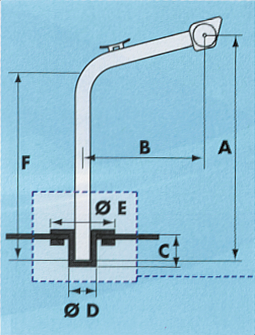 Davit Set (2 Stk) für Beiboote bis max 85kg, rostfreier Stahl