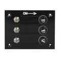 Elektropaneel 3 Schalter / Sicherungen