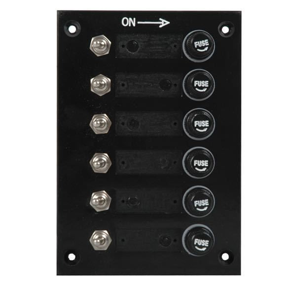 Elektropaneel 6 Schalter / Sicherungen
