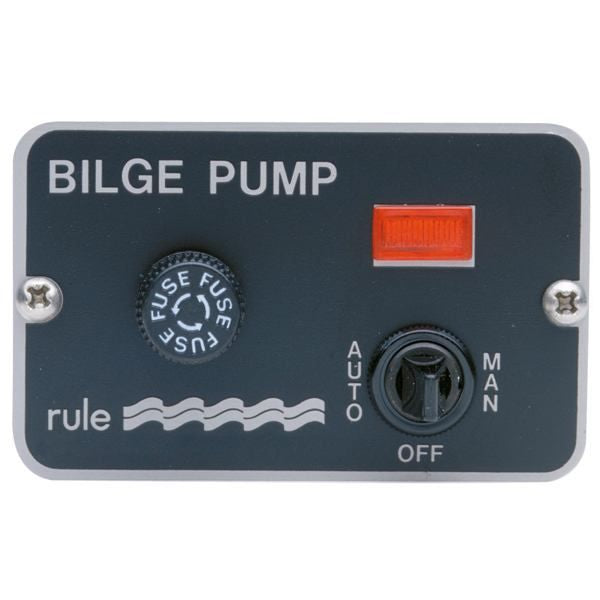Rule Bilgepumpenschalter 42V mit 3-Wege Schalter, Kontrollleuchte und Sicherung