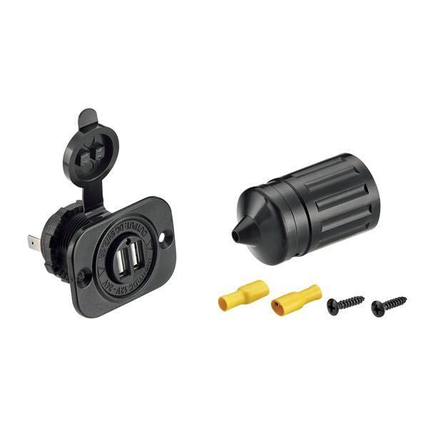 USB-Steckdose wasserdicht, Eingang 12V Ausgang 5V 2,1A