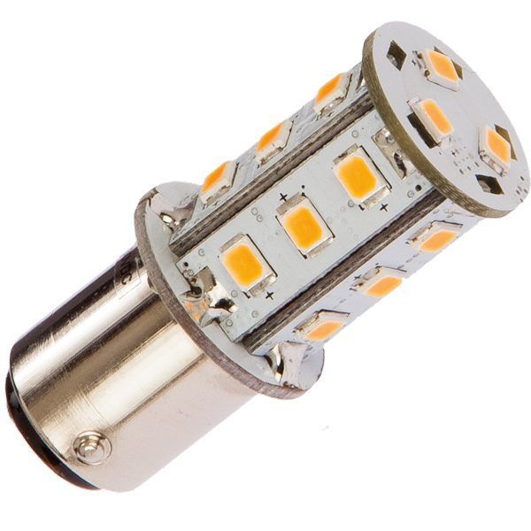 NauticLED Glühlampe BAY15D 10-35VDC 3,2W D=23mm L=55mm weiss