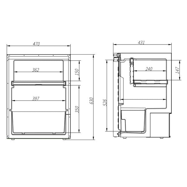 1852 Kühlschrank CR 65l mit Gefrierfach