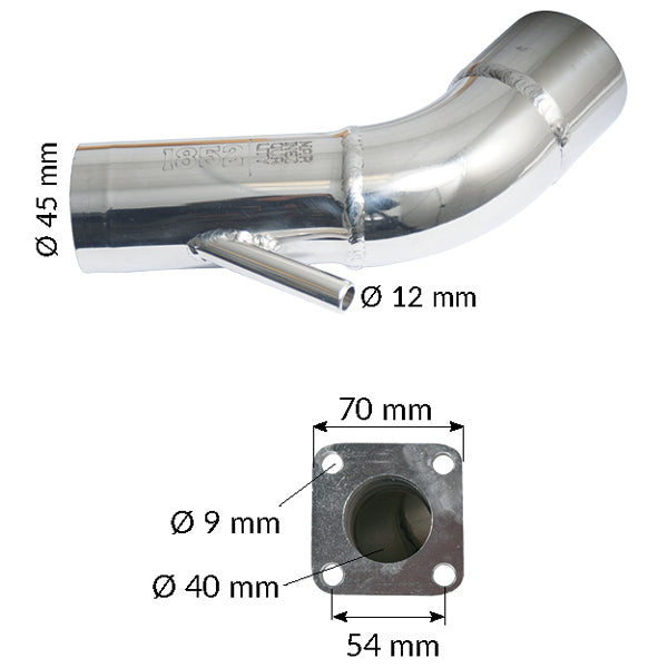 1852 Abgasrohrbogen rostfreier Stahl für Buhk DV10-20-24