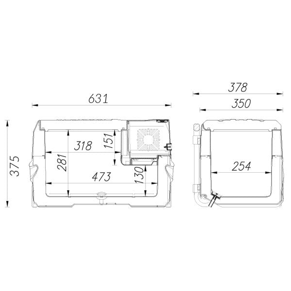 1852 Kompressor Kühl-/Gefrierbox 12/24/230V