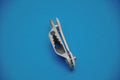 ClamCleat Bb. geschlossen, ALU Silber m. Gegenplatte u. Niete, CL241