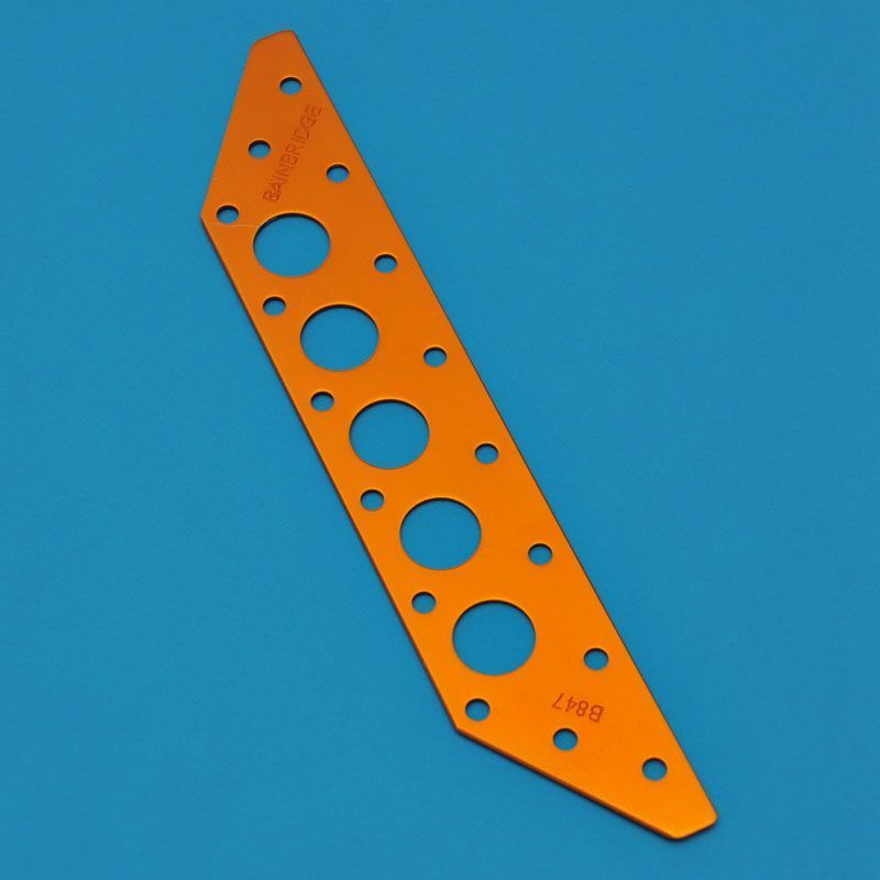 Schotblech ALU 203 x 38 x 1,6mm für Hobie / Soling