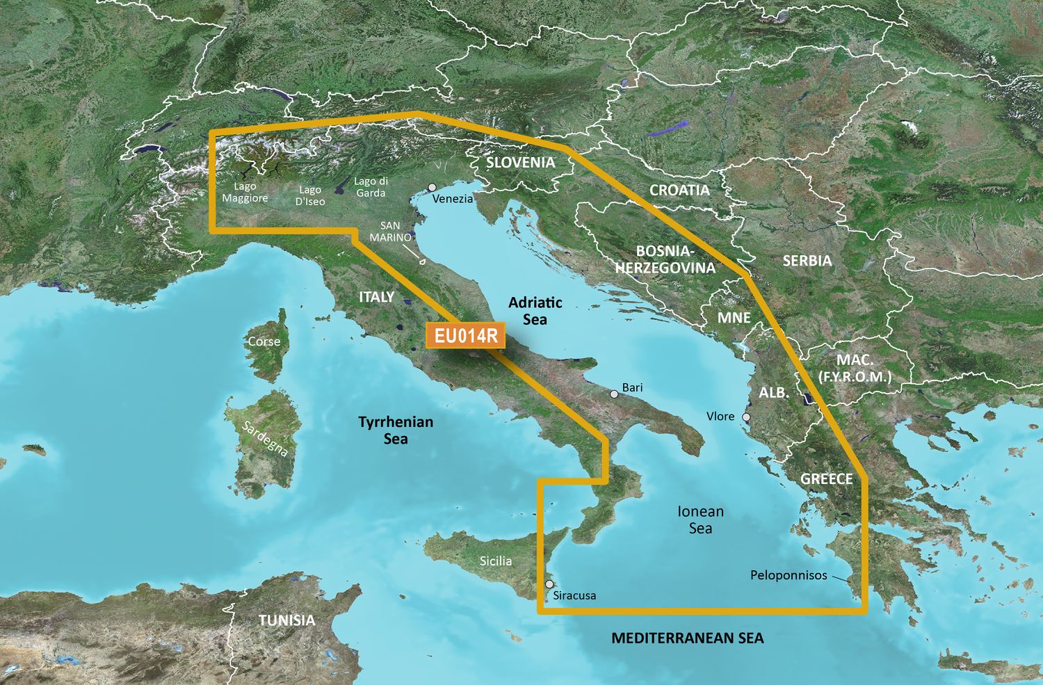 Garmin Bluechart VEU014R Italien. Adria
