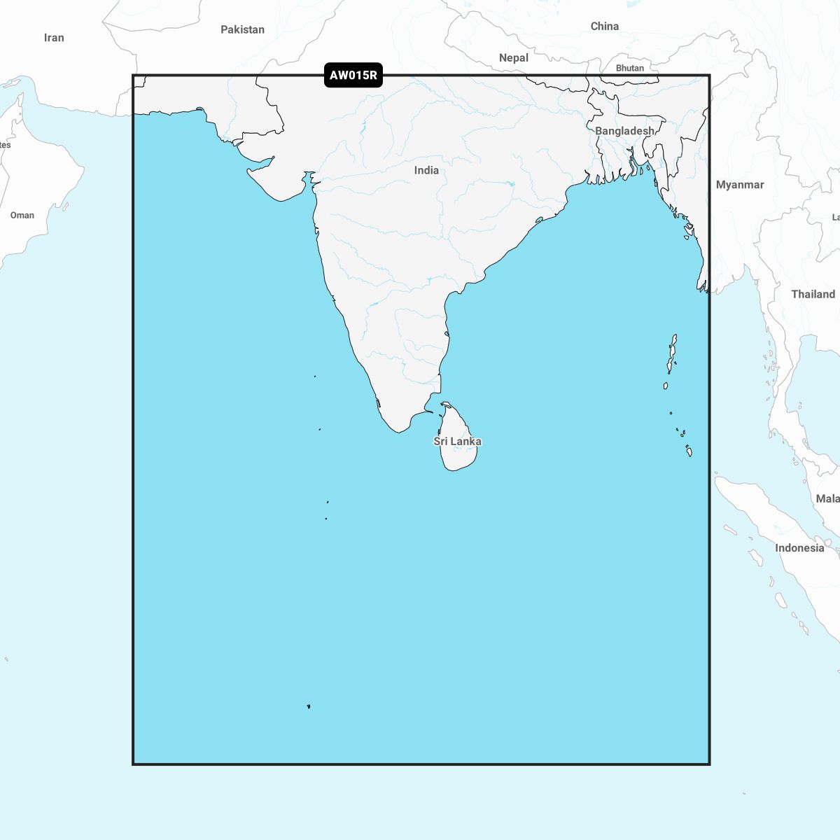 Navionics+ AW015R Indischer Subkontinent