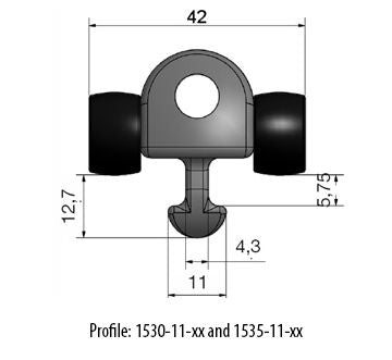 Rutgerson BS Rutscher mit M10-Gewinde