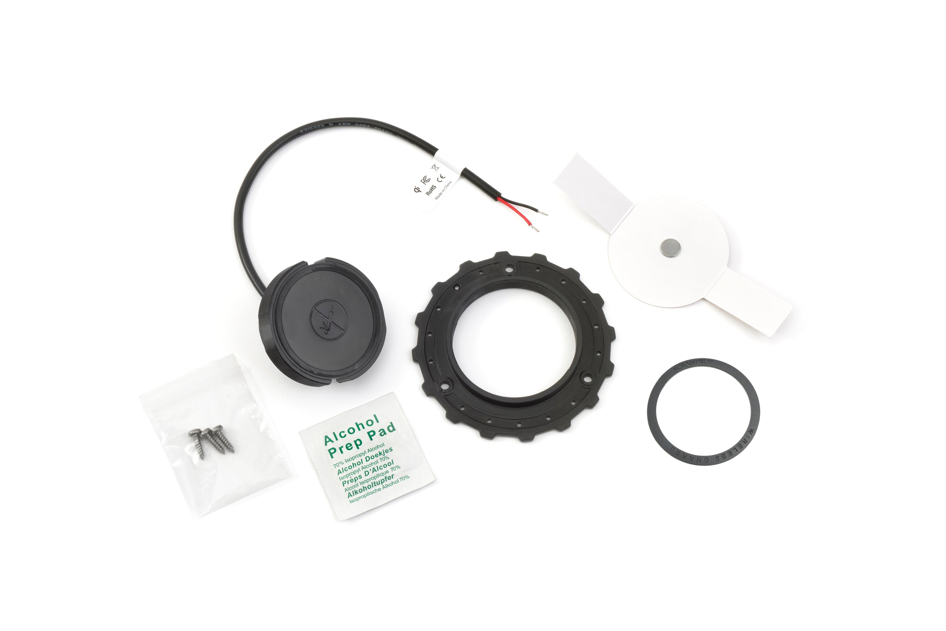 Scanstrut Ladegerät Hidden SC-CW-01F verdeckter Einbau für kabelloses Laden von Smartphones 10-30V Eingang 2A Ausgang 10W wasserdicht nach IPX6