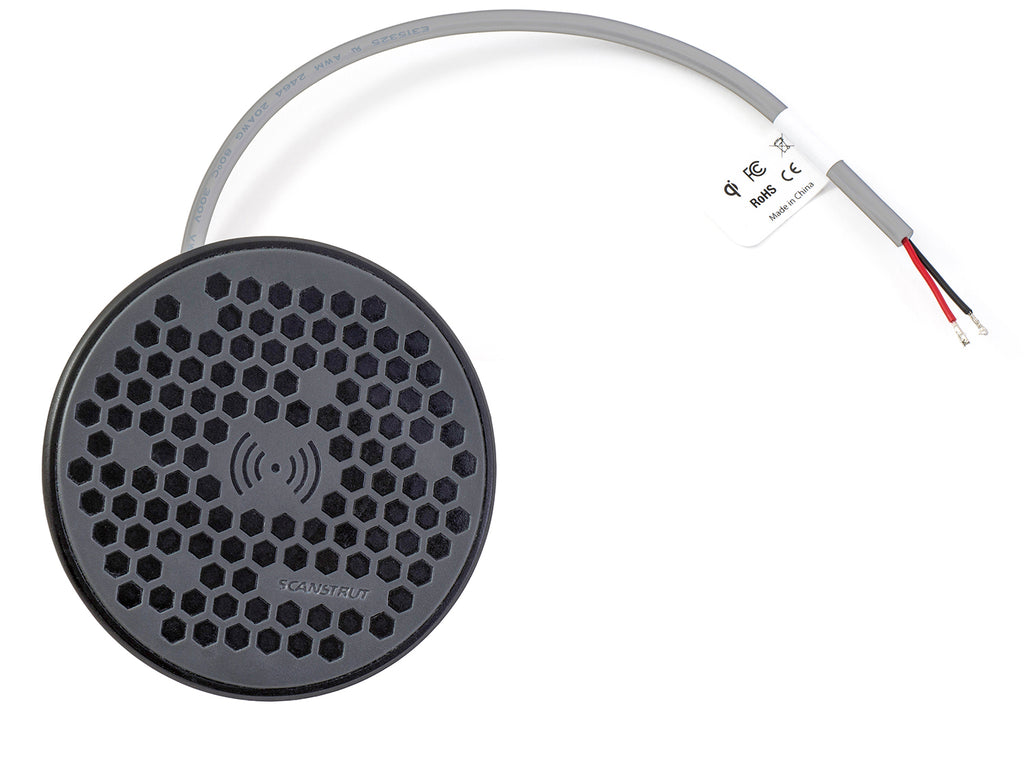 Scanstrut Ladegerät Surface SC-CW-02F Aufbauversion für kabelloses Laden von Smartphones 10-30V Eingang 2A Ausgang 10W wasserdicht nach IPX6 zum Einbau