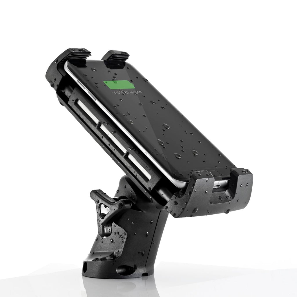 Scanstrut ROKK Ladegerät Edge SC-CW-05F mit Standfuss-Halterung für kabelloses Laden von Smartphones 12/24V 10W Ausgang max 2A wasserdicht nach IPX6