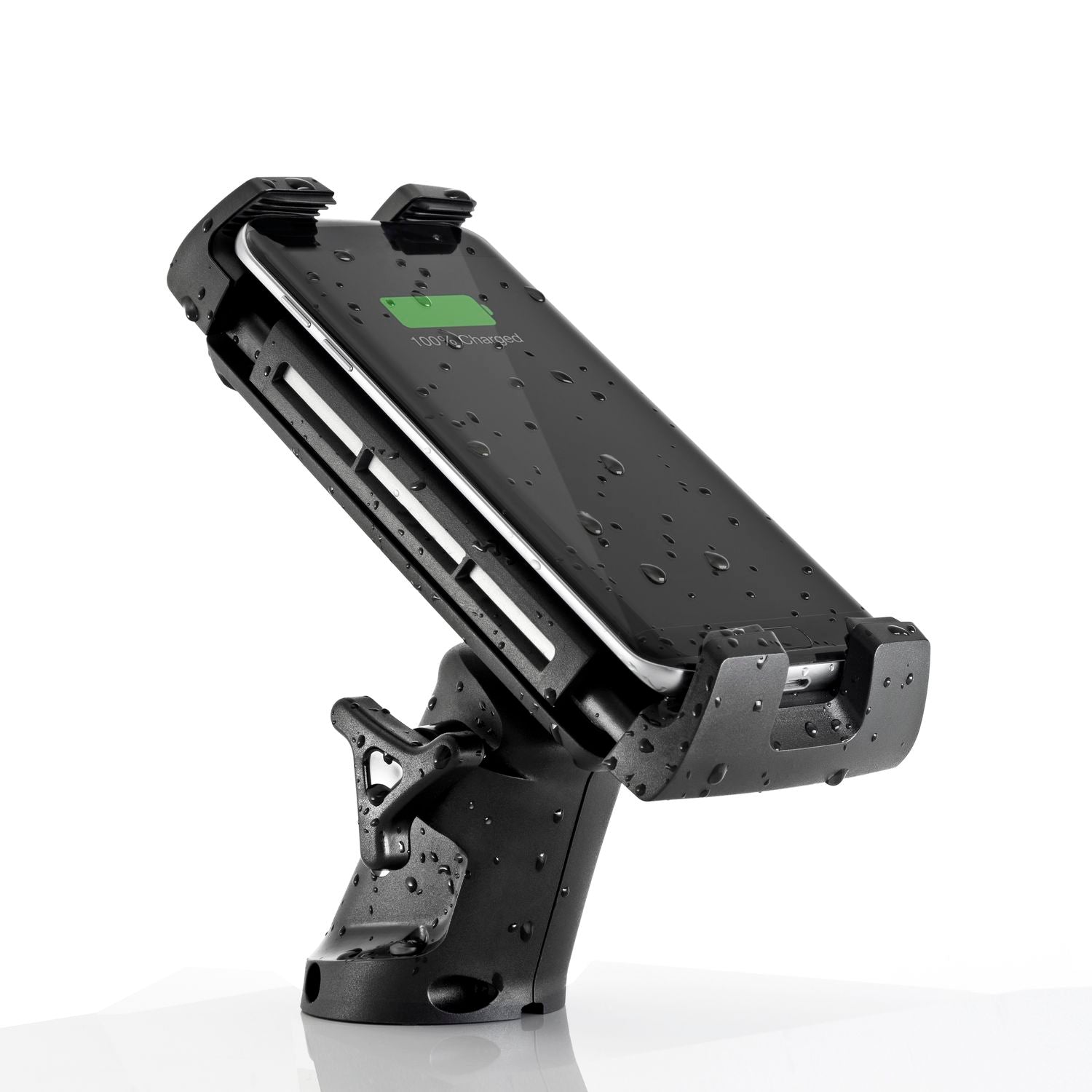 Scanstrut ROKK Ladegerät Edge SC-CW-05F mit Standfuss-Halterung für kabelloses Laden von Smartphones 12/24V 10W Ausgang max 2A wasserdicht nach IPX6