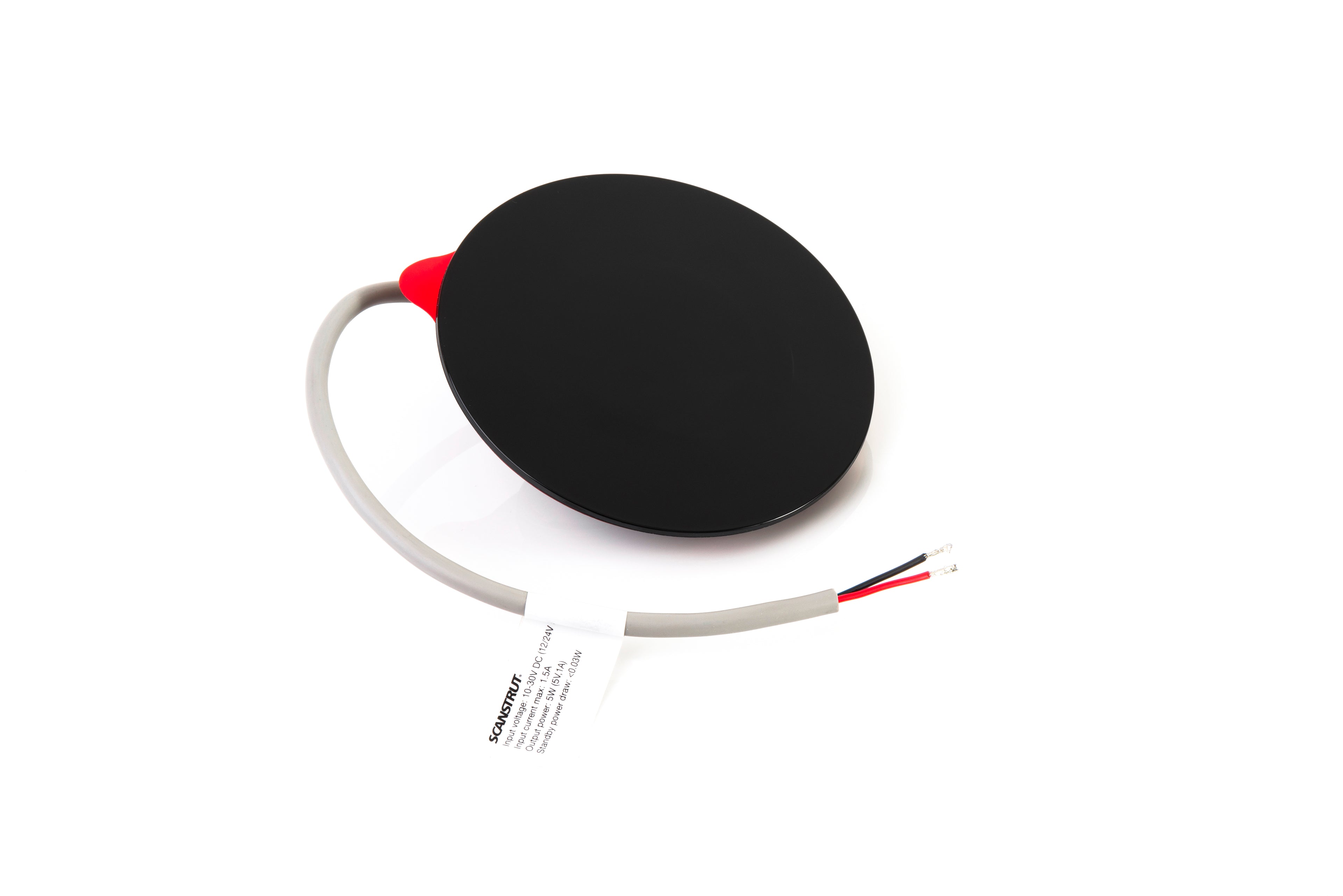 Scanstrut Ladegerät Sub SC-CW-07F zum bündigen Einbau für kabelloses Laden von Smartphones 10-30V Eingang 2A 10W Ausgang 10W wasserdicht nach IPX6