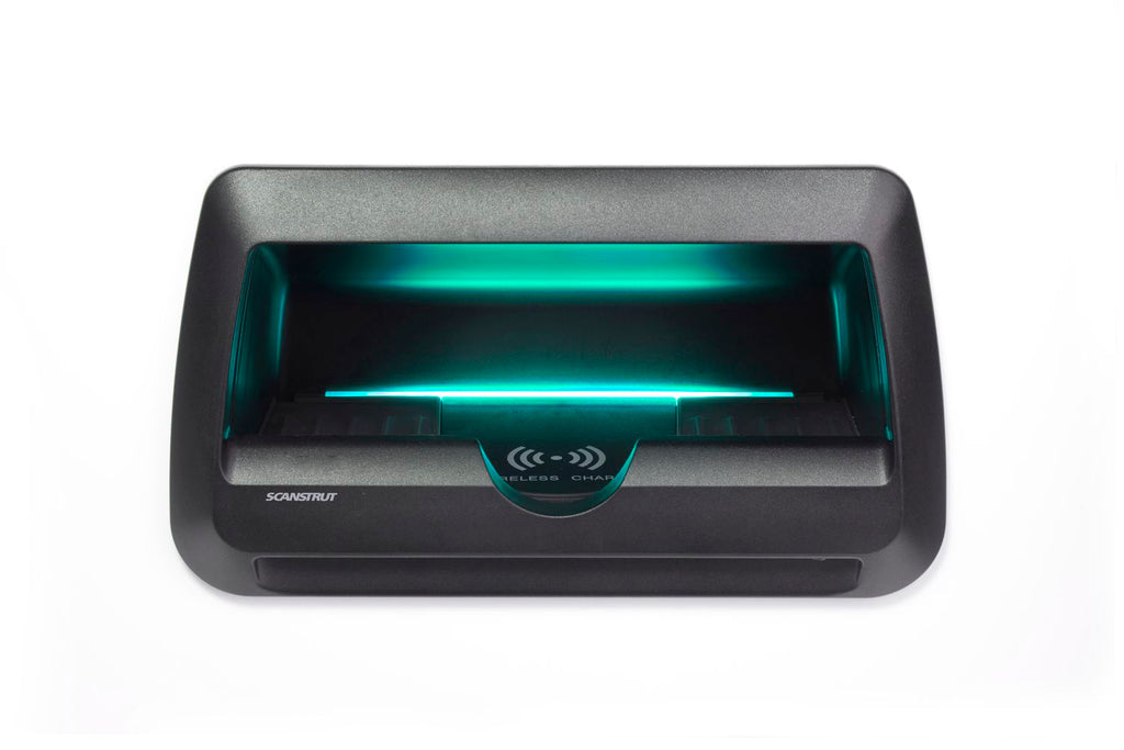 Scanstrut ROKK Ladegerät COVE LED SC-CW-10F Ablagefach quer mit LED-Beleuchtung zum Einlegen für kabelloses Laden von Smartphones 12/24V 10W Ausgang max 2A wasserdicht nach IPX6