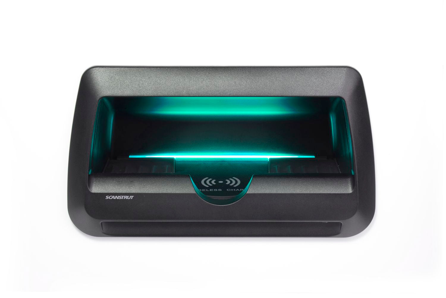Scanstrut ROKK Ladegerät COVE LED SC-CW-10F Ablagefach quer mit LED-Beleuchtung zum Einlegen für kabelloses Laden von Smartphones 12/24V 10W Ausgang max 2A wasserdicht nach IPX6