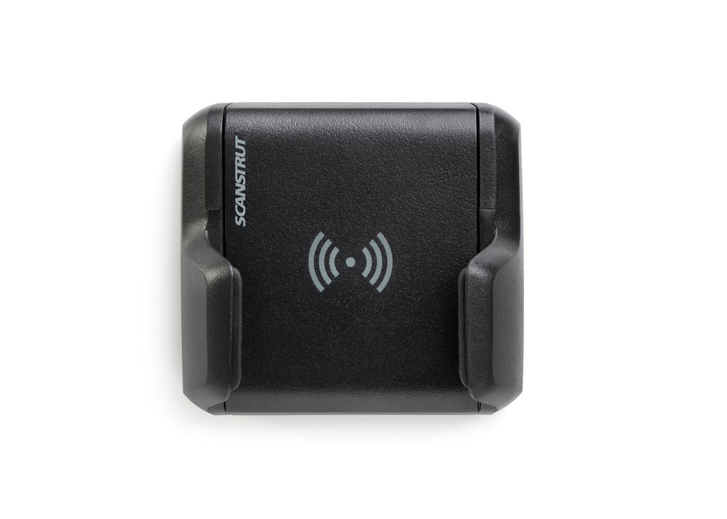 Scanstrut Ladegerät Nano SC-CW-11F zum Anbaufür kabelloses Laden von Smartphones mit Halterung 10-30V Einmgang  2A Ausgang 10W wasserdicht nach IPX6