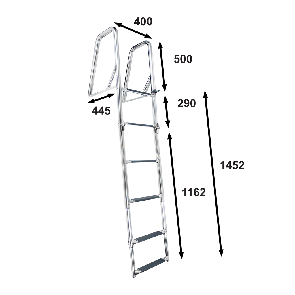 Steg-Badeleiter mit Handgriff