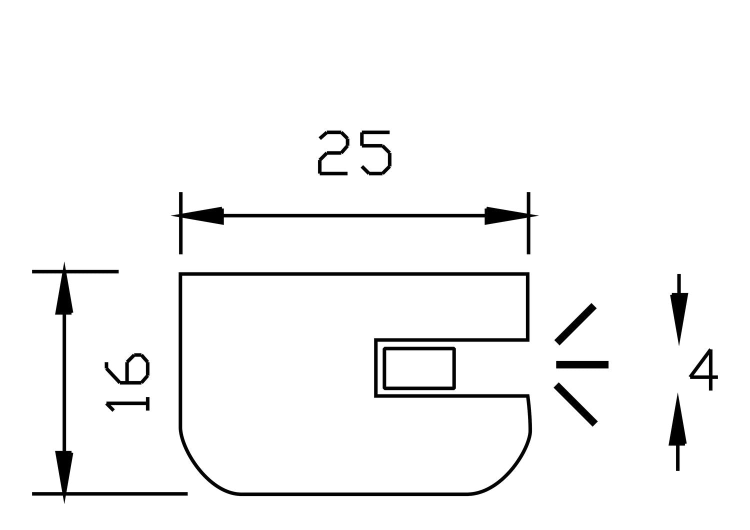 Batsystem Mahagoni Profil für LED Mini Sleeve 9530s L=1m