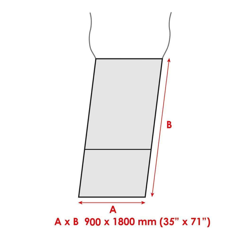 Waterline Moskitonetz verdunkelnd B=900mm H=1800mm für Niedergang mit Innenmass bis B=850mm H=1750mm