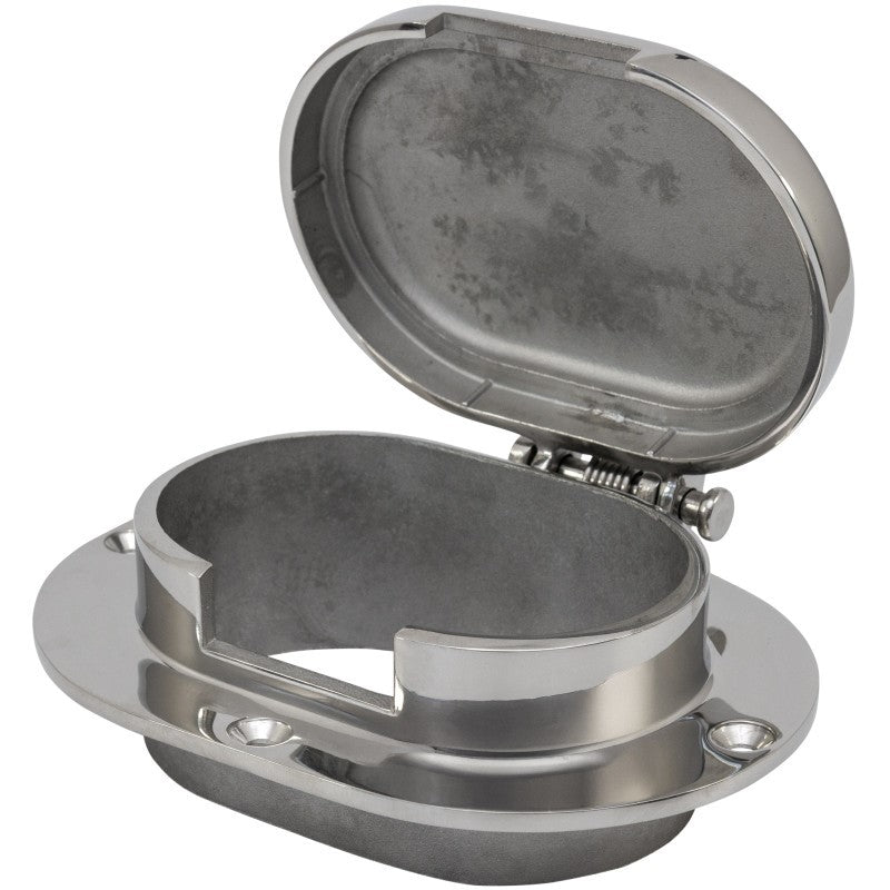 Decksdurchführung für Ankerkette mit Deckel aus rostfreiem Stahl