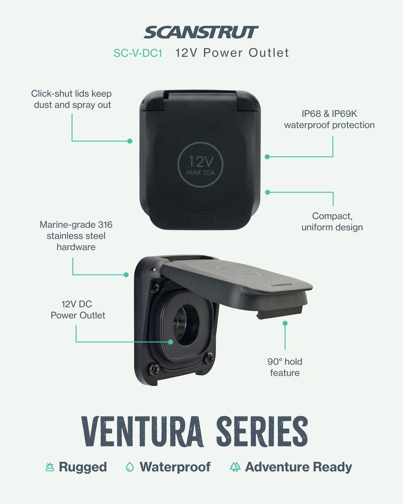 Scanstrut Ventura Serie - 12V Steckdose mit Kappe