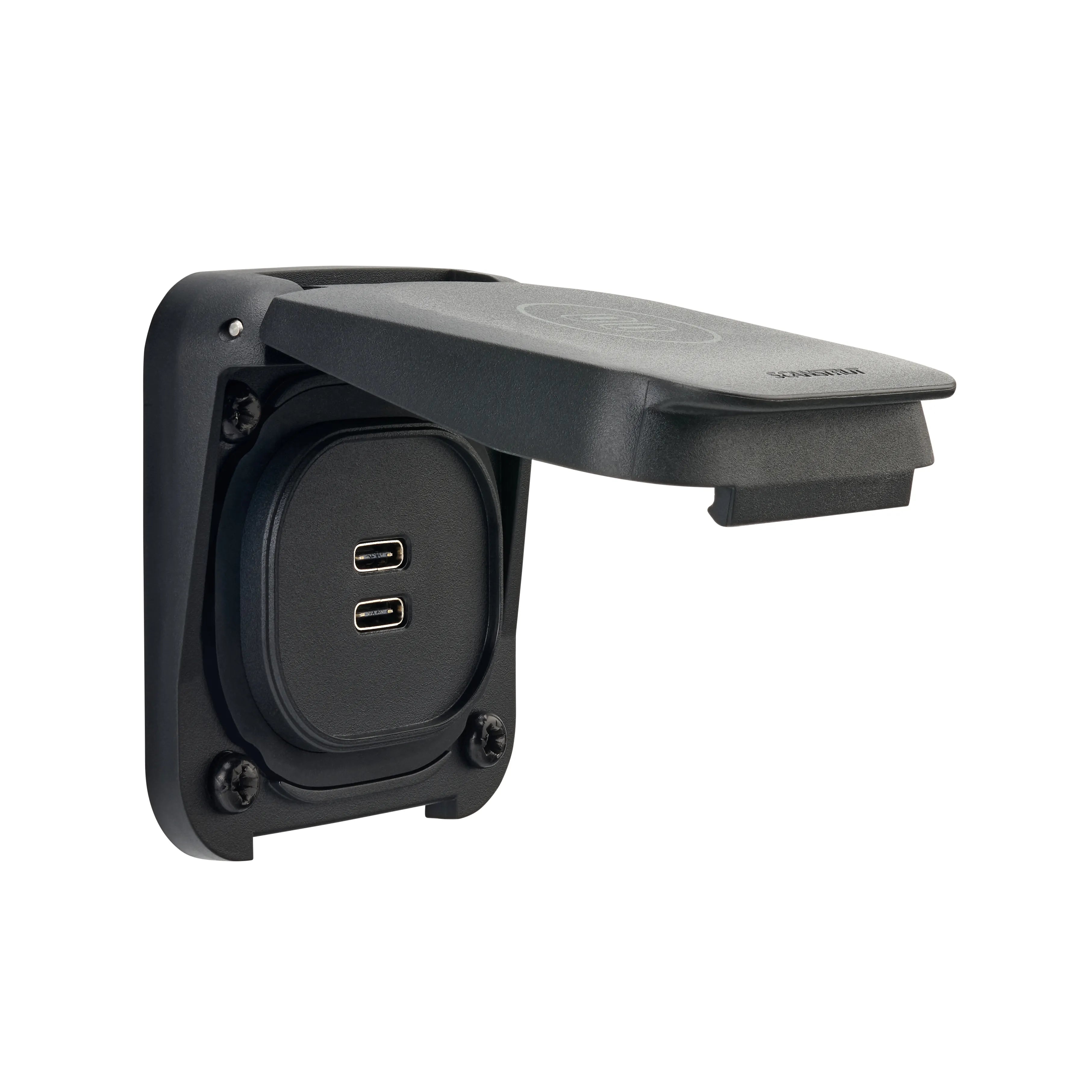 Scanstrut Ventura Serie - USB-Steckdose 2x USB-C Socket Eingang 10-32V 6A Ausgang 12V-System 5V/9V/12V 3A 24V-System 5V/9V/12V/15V/20V 3a wasserdicht nach IP68