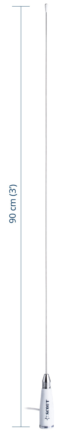Scout KS-23A 3 db UKW stainless steel Antenne L=0.9 m
