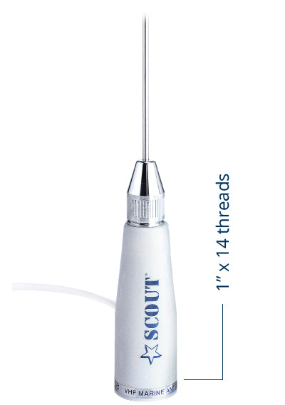 Scout KS-23A 3 db UKW stainless steel Antenne L=0.9 m